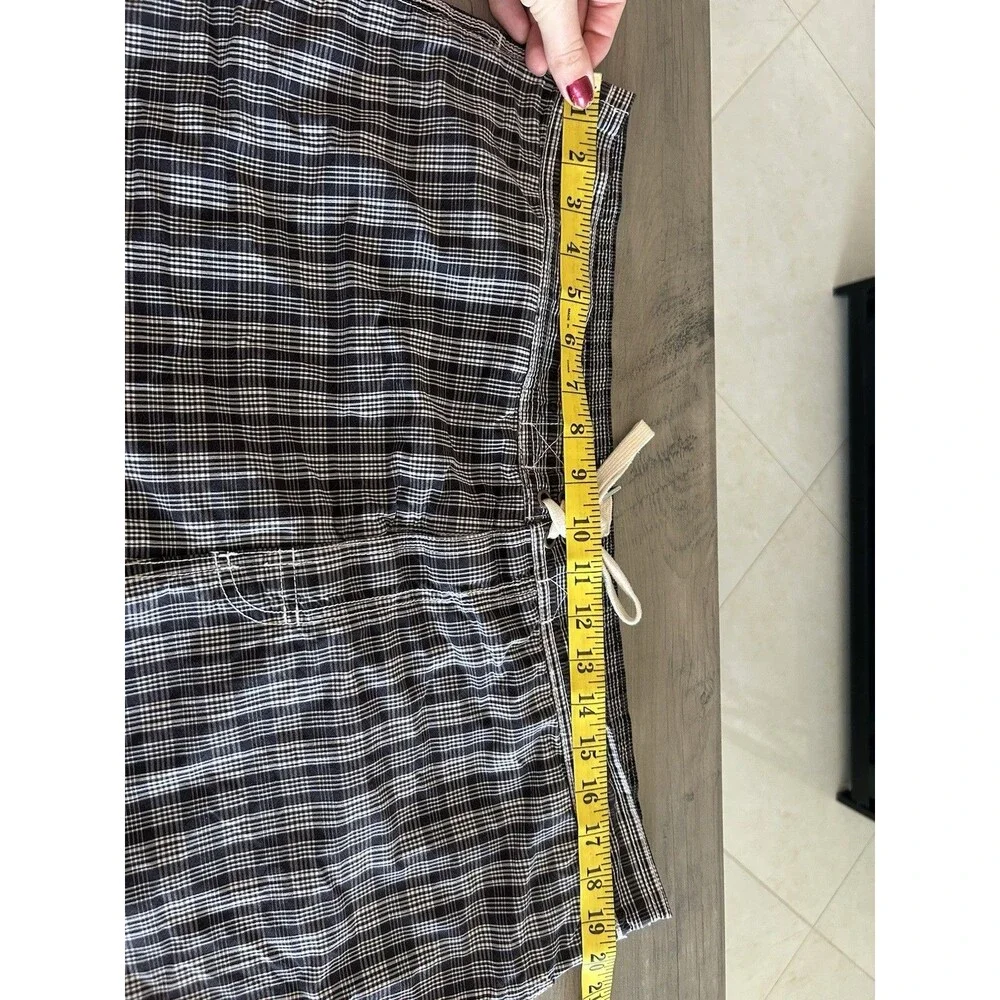 Polo Ralph Lauren Mens Swimsuit Trunks Size XXLarge Black Plaid Tie Waist